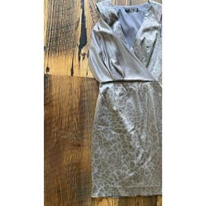 Black Halo Jackie O leopard dress